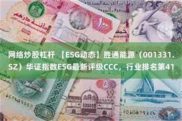 网络炒股杠杆 【ESG动态】胜通能源（001331.SZ）华证指数ESG最新评级CCC，行业排名第41